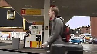 Cute twink picked up and slammed while traveling to class