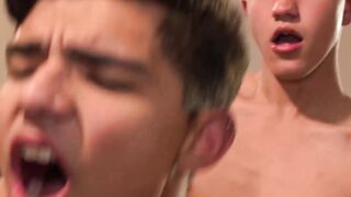 Horny amateur boy Felix Harris ass stretched after hot BJ
