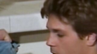 Horny retro stud gets ass licked in passionate facesitting