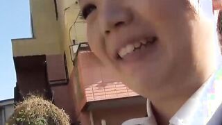 Japanese teen voyeur vibrator pussy play after school