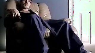 Handsome amateur dude Bobby unloading a big portion of jizz
