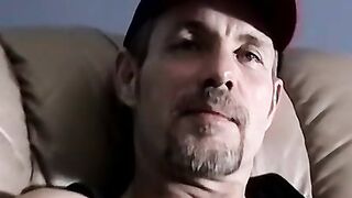 Handsome amateur dude Bobby unloading a big portion of jizz