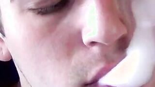 Sensual dick stroking after smoking session fantasy