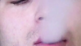 Sensual dick stroking after smoking session fantasy