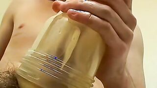 Young straight amateur masturbates and fucks a fleshlight