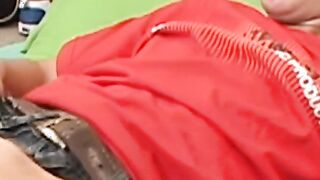Young latino fiddles ass and cums in masturbation solo