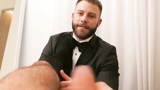 Sexy butlers help me get off a load in their mouth and ass