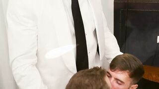 Sexy butlers help me get off a load in their mouth and ass