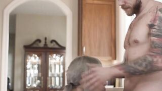 Trans Itzel Saenz rides Steve Rickz hard big cock