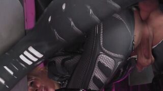 Busty TS astronaut gets analed by her friend