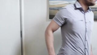 Barebacked stud Connor Halsted enjoys his therapy session
