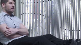 Barebacked stud Connor Halsted enjoys his therapy session