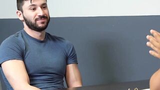 Detained jock sucks cock and rawrides to escape from custody