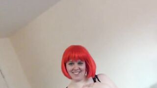British MILF in black stocking is tricked to ride it deep