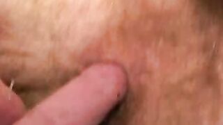 Bearded mature gay dude loves anal play while masturbating
