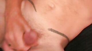 Bearded mature gay dude loves anal play while masturbating