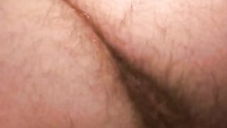 Bearded mature gay dude loves anal play while masturbating
