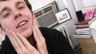 Charming homo Antonio does solo masturbation session for fan