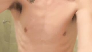 Twink Blake Anderson takes a toy in his ass in bathroom solo