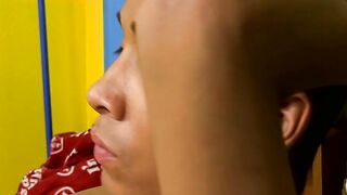 Asian teen Andrew Brenton masturbates alone until cumming