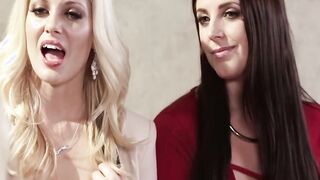 Horny Charlotte,Angela and Lily enjoy threesome lesbian sex