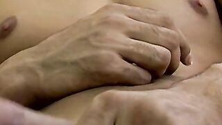 Jerking off outside the house after I blow my stick
