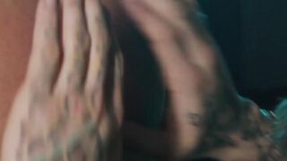 Tatted muscle jock Travis Connor barebacks young hunk Tony