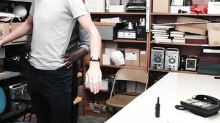 Young shoplifter strip searched before vigorous rawpounding