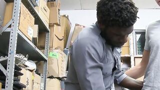 Young shoplifter strip searched before vigorous rawpounding