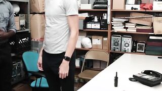 Young shoplifter strip searched before vigorous rawpounding