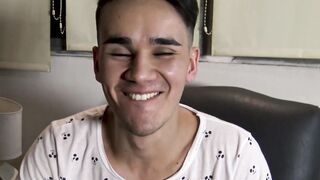 Straight Latin amateur cums in gays mouth after cock riding