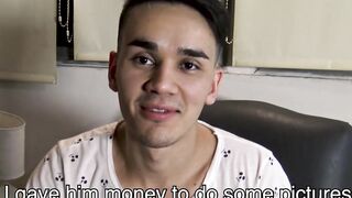 Straight Latin amateur cums in gays mouth after cock riding