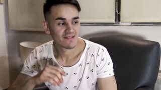 Straight Latin amateur cums in gays mouth after cock riding