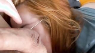 Redhead Step Sister Squirts and Cums on