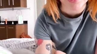 Redhead Step Sister Squirts and Cums on