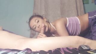beautiful teen babe cheats on her boyfriend and gives me a sexy hot blowjob
