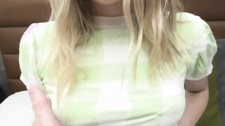 This cute teen cocksucker is making her first porn