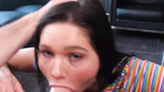 Attractive harlot gives hung stepdad a fellatio he wont forget