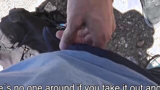 Bearded straight Latino rides cock and takes cum in mouth