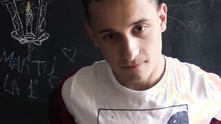 Athletic straight latino blows fat cock before barebacking