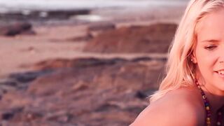 Pierced sensual babe Tracy A outdoor slow motion teasing