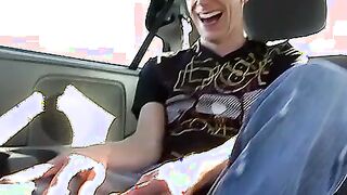 Twinks Josh, Danny and Todd breeding in the back seat