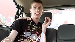 Twinks Josh, Danny and Todd breeding in the back seat