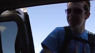 Twinks Josh, Danny and Todd breeding in the back seat