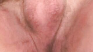 Bear belly amateur jerks his big dick and releases his load