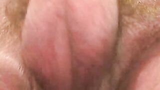 Bear belly amateur jerks his big dick and releases his load