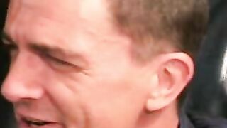Handsome mature dude jerks off and covers his hands in cum