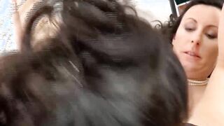Mature lady and her girlfriend fuck each other by strap on