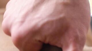 Horny employee jerks off in the office during lunch break
