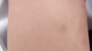 Shy Japanese schoolgirl pisses in her panties in public